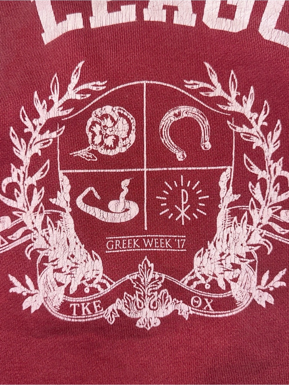 Comfort Colors Greek Week Sweatshirt M Pink Sorority Fraternity Collegiate Crew - Picture 6 of 9